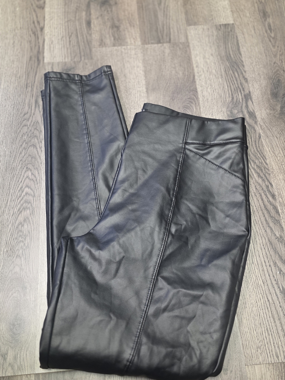 Women’s Faux Leather Black Jeggings XL